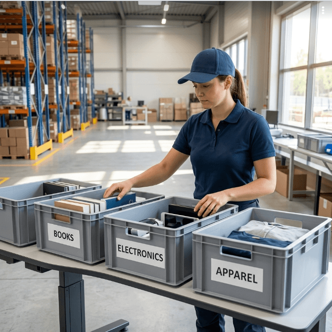 Smistamento merci Milano con suddivisione di pallet e colli